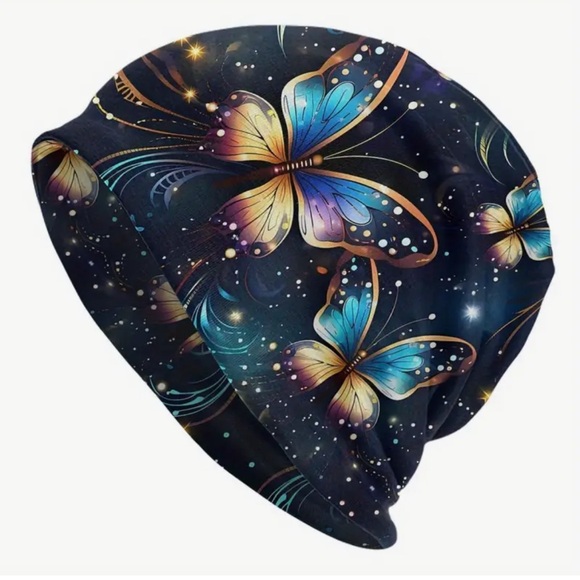 Accessories - NEW Colorful Butterfly Print Beanie